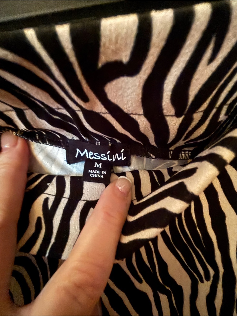 Messini Zebra Print skirt in Black & White